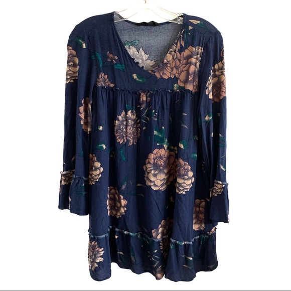 KNOT SISTERS 'LANGLEY' FLORAL DRESS RUFFLE TRIM S - Picture 2 of 8